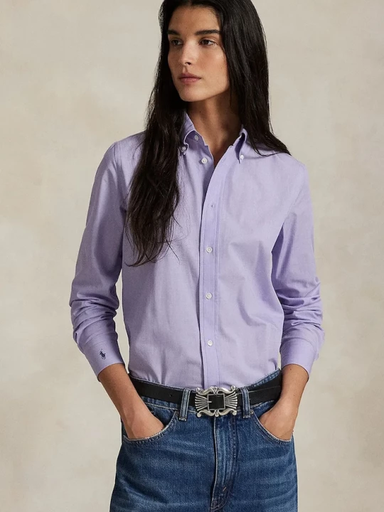 Obrázek produktu Polo Ralph Lauren košile dámská bavlněná s elastanem fialová