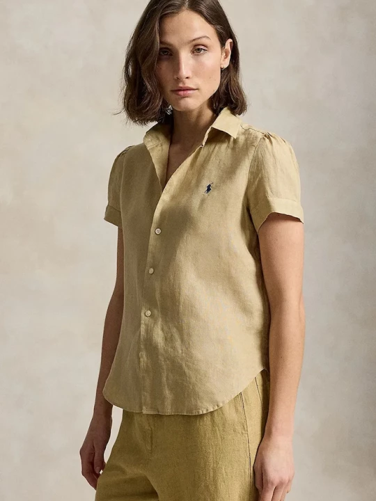 Obrázek produktu Polo Ralph Lauren košile dámská lněná béžová