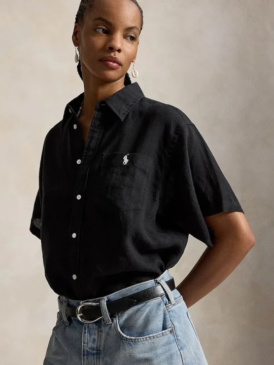 Obrázek produktu Polo Ralph Lauren košile dámská lněná černá