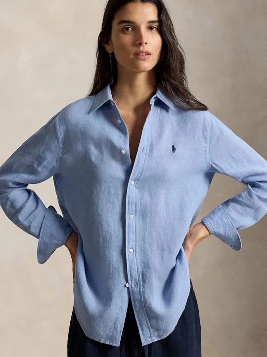 Obrázek produktu Polo Ralph Lauren košile dámská lněná modrá