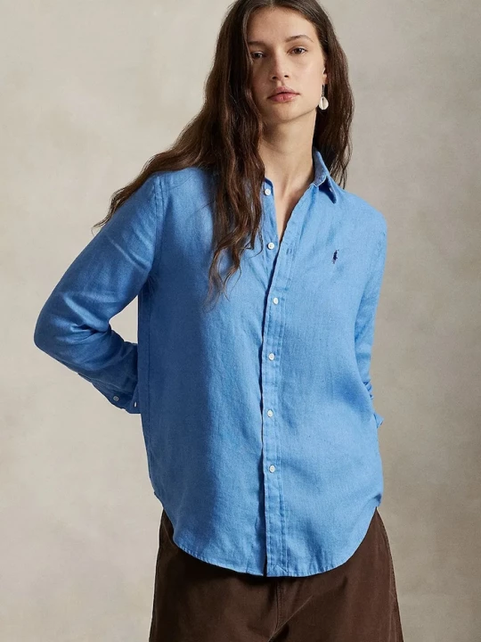 Obrázek produktu Polo Ralph Lauren košile dámská lněná modrá