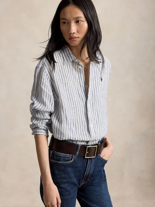 Obrázek produktu Polo Ralph Lauren košile dámská lněná námořnická modř