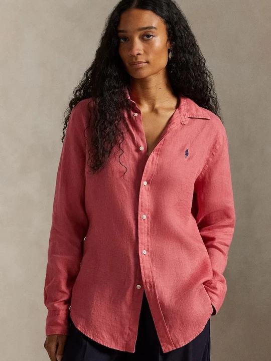 Obrázek produktu Polo Ralph Lauren košile dámská lněná růžová