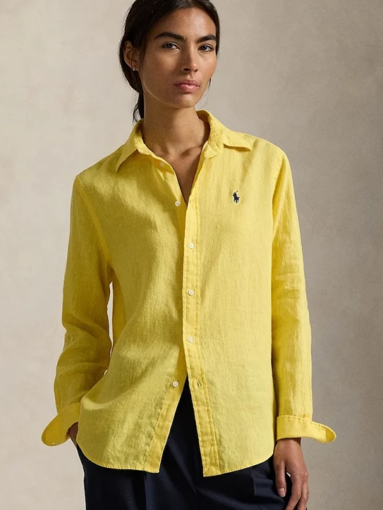 Obrázek produktu Polo Ralph Lauren košile dámská lněná žlutá