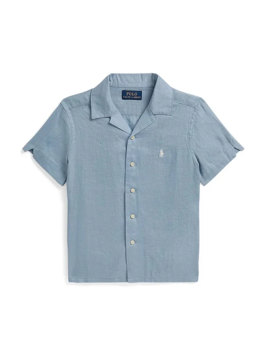 Obrázek produktu Polo Ralph Lauren košile dětská lněná modrá