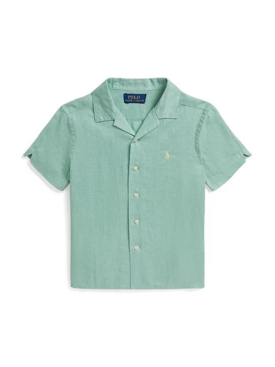 Obrázek produktu Polo Ralph Lauren košile dětská lněná tyrkysová