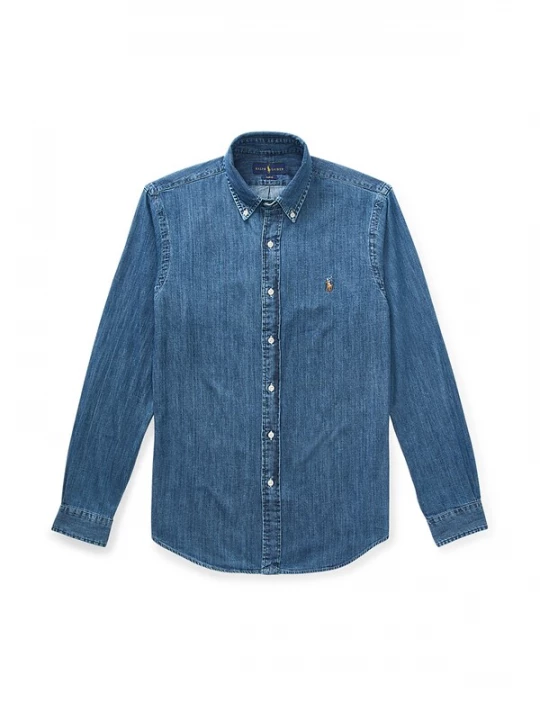 Obrázek produktu Polo Ralph Lauren Košile  modrá džínovina / koňaková / bílá