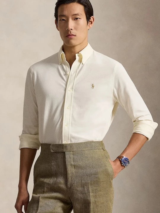 Obrázek produktu Polo Ralph Lauren košile pánská bavlněná béžová