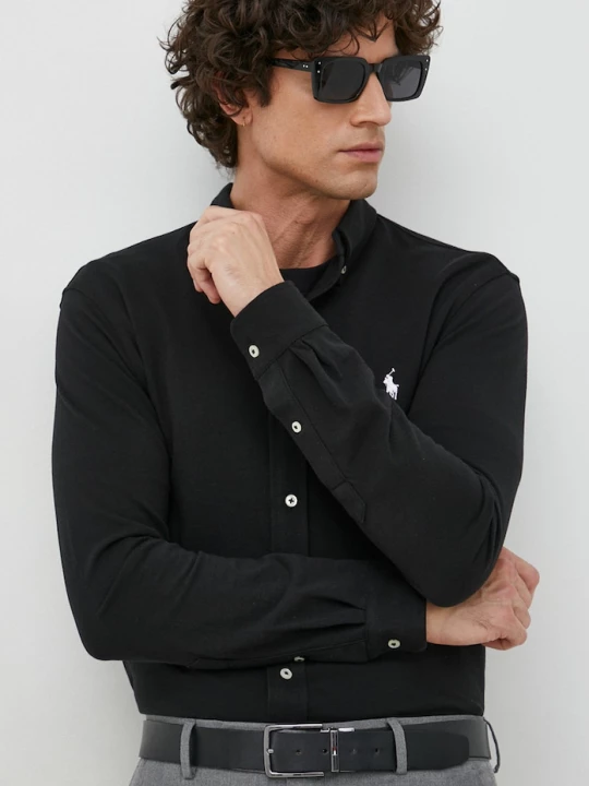Obrázek produktu Polo Ralph Lauren košile pánská bavlněná černá