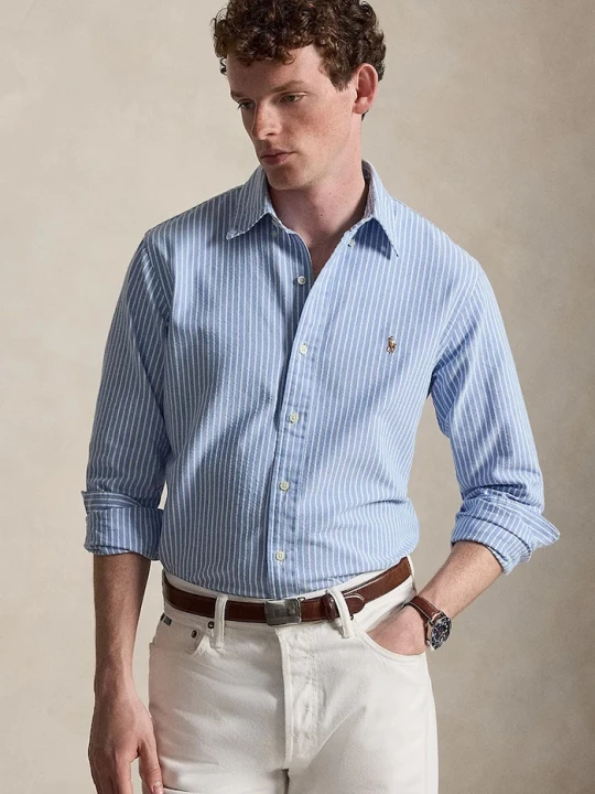 Obrázek produktu Polo Ralph Lauren košile pánská bavlněná modrá