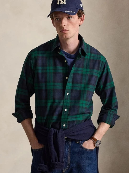 Obrázek produktu Polo Ralph Lauren košile pánská bavlněná námořnická modř