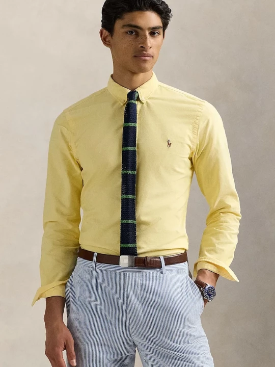 Obrázek produktu Polo Ralph Lauren košile pánská bavlněná žlutá