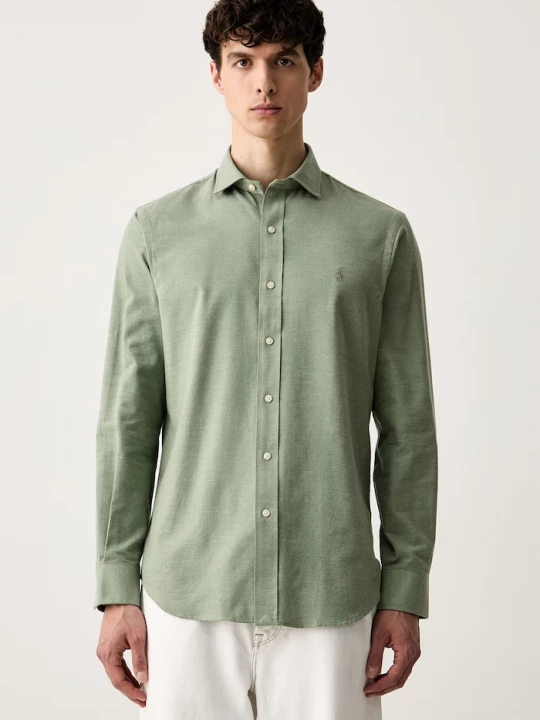 Obrázek produktu Polo Ralph Lauren košile pánská s bavlnou zelená