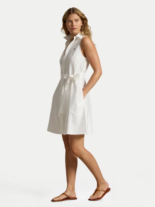 Obrázek produktu Polo Ralph Lauren Košilové šaty 211968897001 Bílá Regular Fit