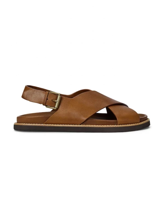 Obrázek produktu Polo Ralph Lauren Kožené sandály Polo Ralph Lauren Zane hnědá