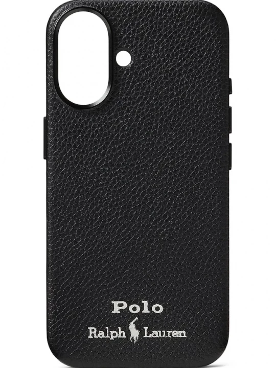 Obrázek produktu Polo Ralph Lauren Kožený obal na telefon Polo Ralph Lauren iPhone 16 černá