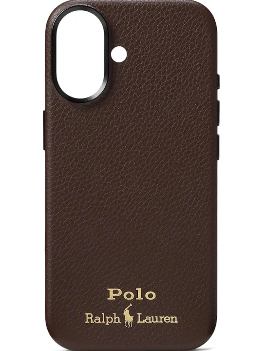 Obrázek produktu Polo Ralph Lauren Kožený obal na telefon Polo Ralph Lauren iPhone 17 hnědá