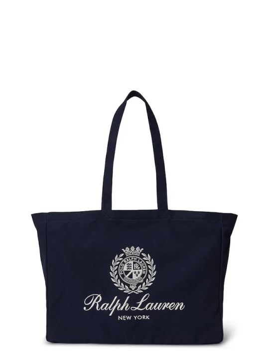 Obrázek produktu Polo Ralph Lauren látková taška dámská bavlněná námořnická modř