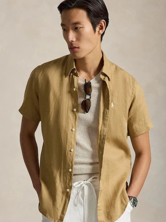 Obrázek produktu Polo Ralph Lauren Lněná košile Polo Ralph Lauren Sport Shirt zelená