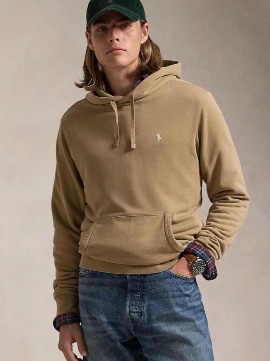 Obrázek produktu Polo Ralph Lauren mikina kapucí pánská bavlněná béžová