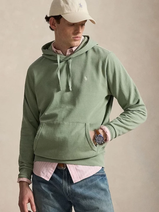 Obrázek produktu Polo Ralph Lauren mikina kapucí pánská bavlněná zelená