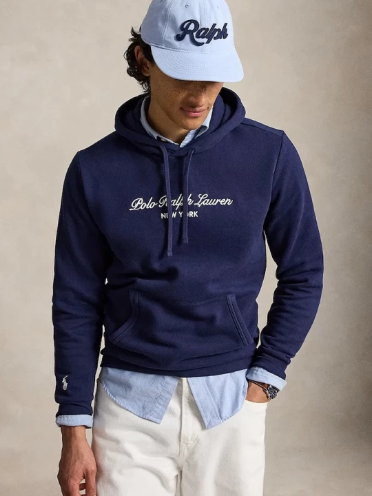 Obrázek produktu Polo Ralph Lauren mikina kapucí pánská bavlnou námořnická modř