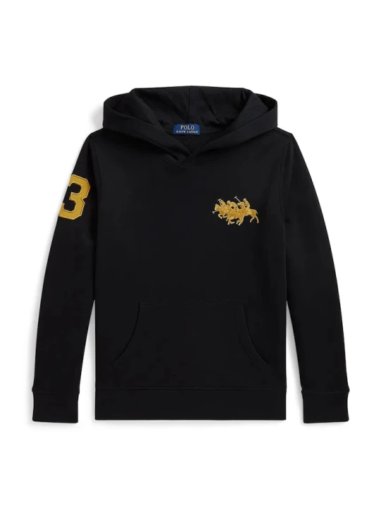Obrázek produktu Polo Ralph Lauren mikina s kapucí dětská s bavlnou černá
