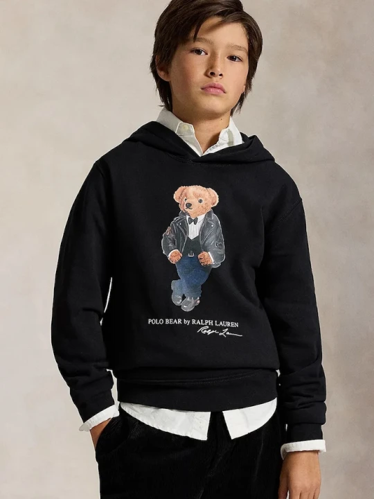 Obrázek produktu Polo Ralph Lauren mikina s kapucí dětská s bavlnou černá