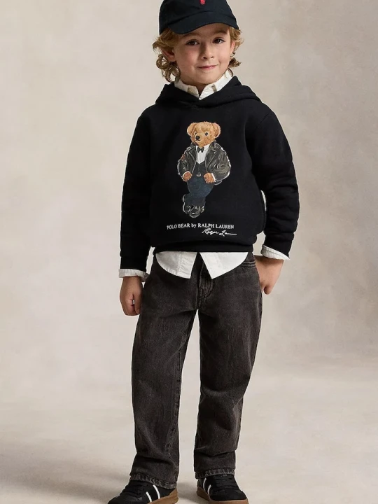Obrázek produktu Polo Ralph Lauren mikina s kapucí dětská s bavlnou černá