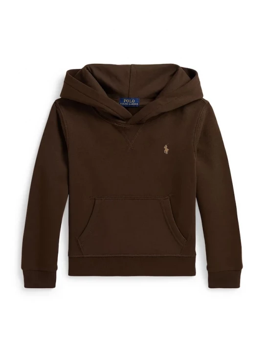 Obrázek produktu Polo Ralph Lauren mikina s kapucí dětská s bavlnou hnědá
