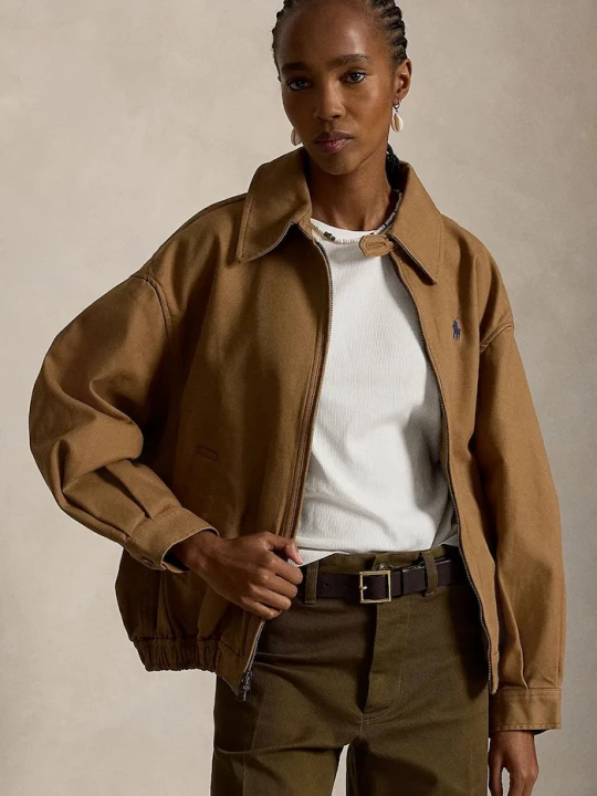 Obrázek produktu Polo Ralph Lauren oversized bunda dámská bavlněná béžová