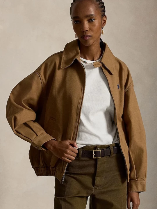 Obrázek produktu Polo Ralph Lauren oversized bunda dámská bavlněná zelená