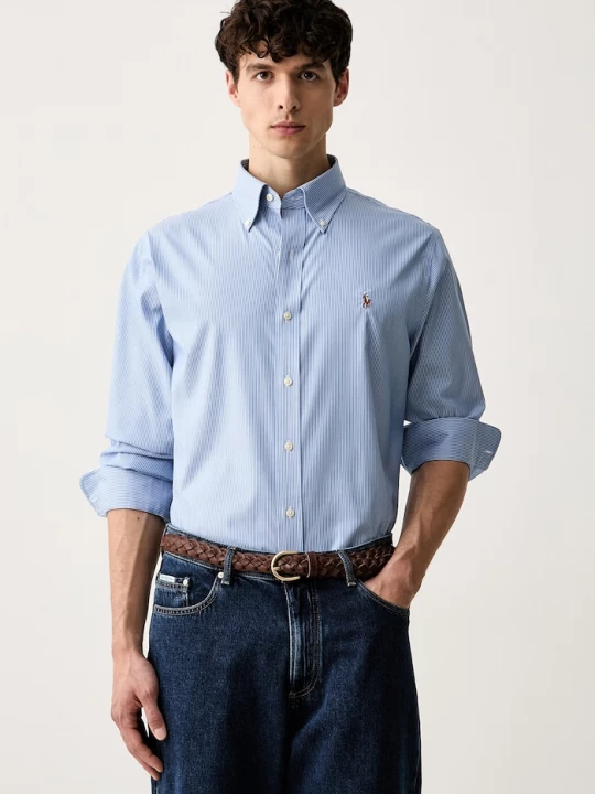Obrázek produktu Polo Ralph Lauren oxfordská košile pánská bavlněná modrá