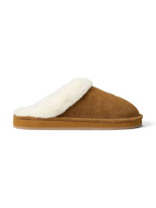 Obrázek produktu Polo Ralph Lauren pantofle dámské semišové Kayleigh Br hnědá
