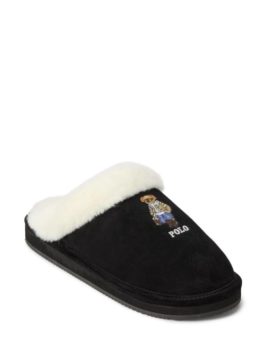 Obrázek produktu Polo Ralph Lauren Pantofle 'KAYLEIGH' modrá / hnědá / černá / barva bílé vlny