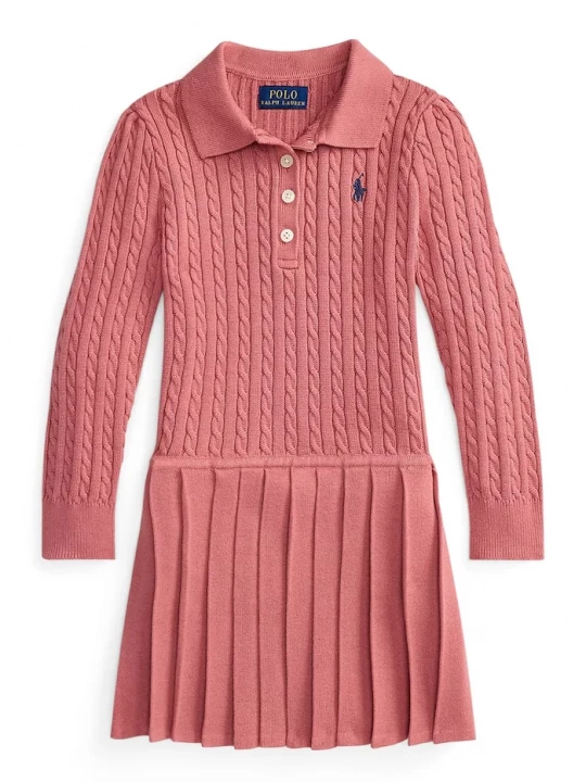 Obrázek produktu Polo Ralph Lauren plisované šaty bavlněné růžová