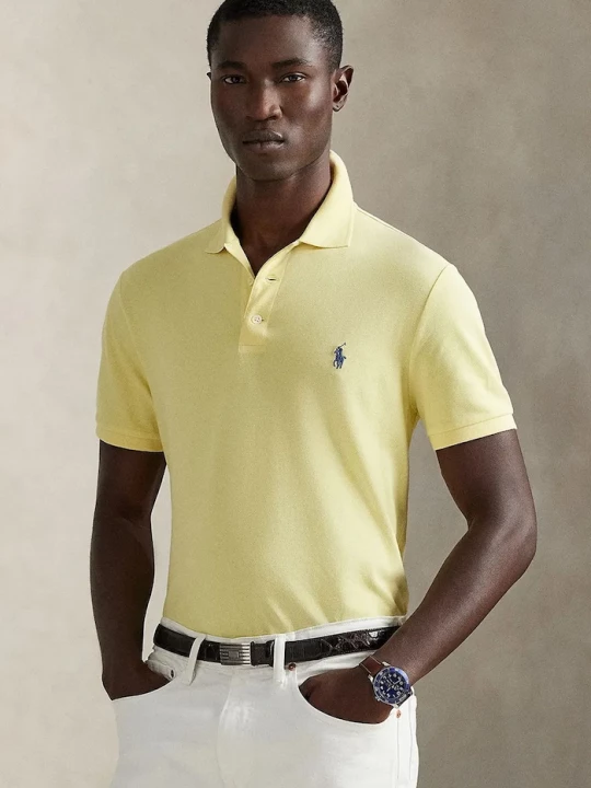 Obrázek produktu Polo Ralph Lauren polo pánské bavlněné elastanem žlutá