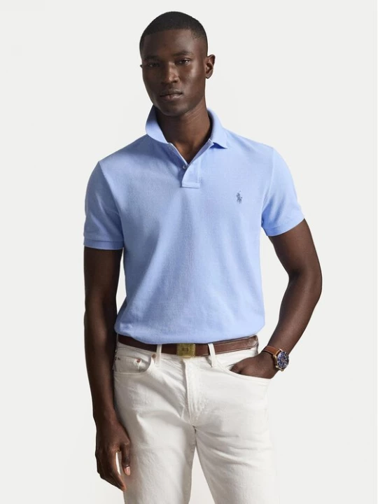 Obrázek produktu Polo Ralph Lauren Polokošile 710680784031 Světle modrá Custom Slim Fit