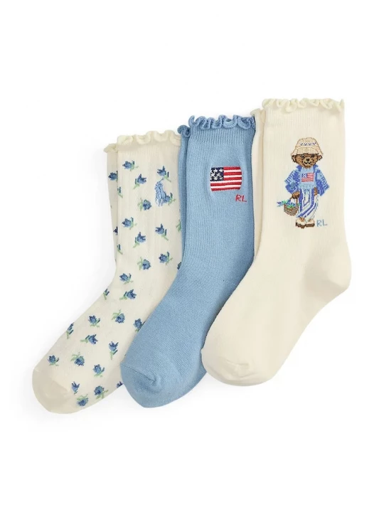 Obrázek produktu Polo Ralph Lauren ponožky dětské 3-pack modrá