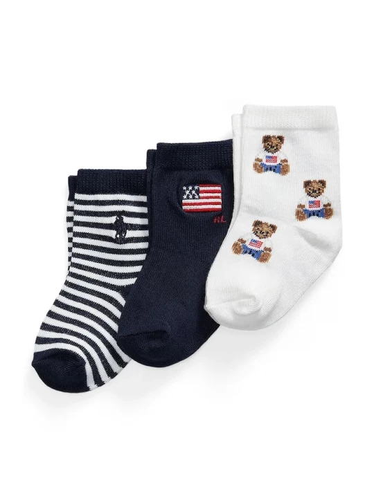 Obrázek produktu Polo Ralph Lauren ponožky dětské 3-pack námořnická modř