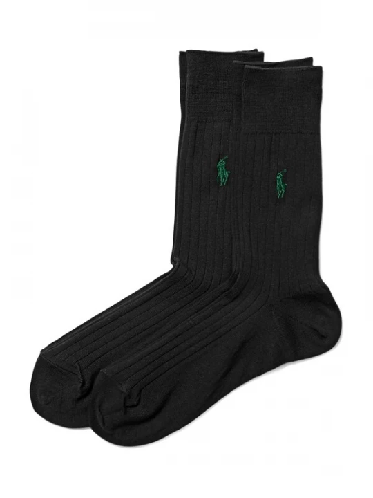 Obrázek produktu Polo Ralph Lauren Ponožky 'RIB EGYPTIAN-SOCKS-2 PACK' černá