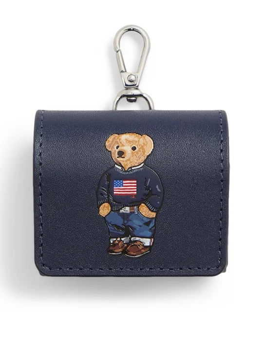 Obrázek produktu Polo Ralph Lauren pouzdro na sluchátka pánské kožené námořnická modř