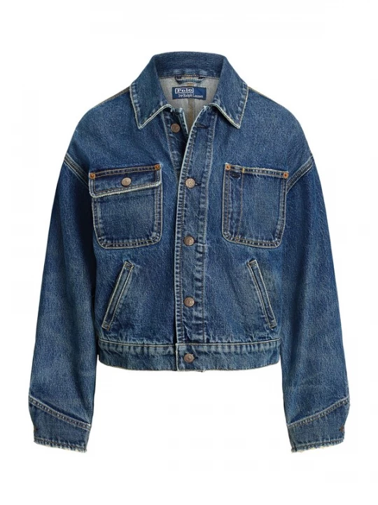 Obrázek produktu Polo Ralph Lauren Přechodná bunda modrá džínovina