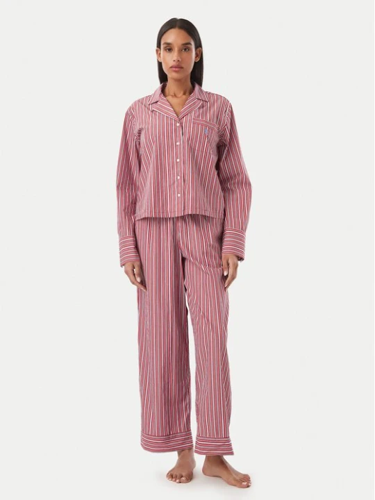 Obrázek produktu Polo Ralph Lauren Pyžamo 4P0597 Růžová Relaxed Fit Červená