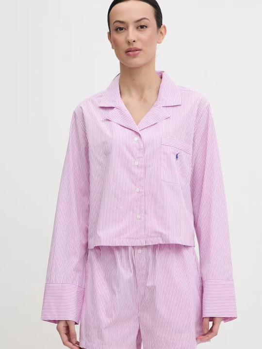 Obrázek produktu Polo Ralph Lauren pyžamo dámské bavlněné fialová