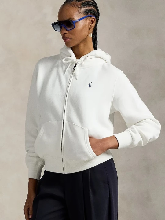 Obrázek produktu Polo Ralph Lauren rozepínací mikina kapucí dámská bavlnou