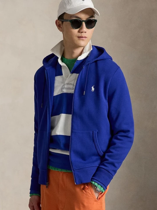 Obrázek produktu Polo Ralph Lauren rozepínací mikina kapucí modrá