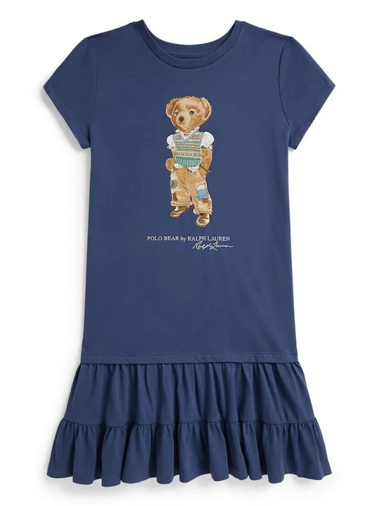 Obrázek produktu Polo Ralph Lauren rozšířené šaty bavlněné námořnická modř