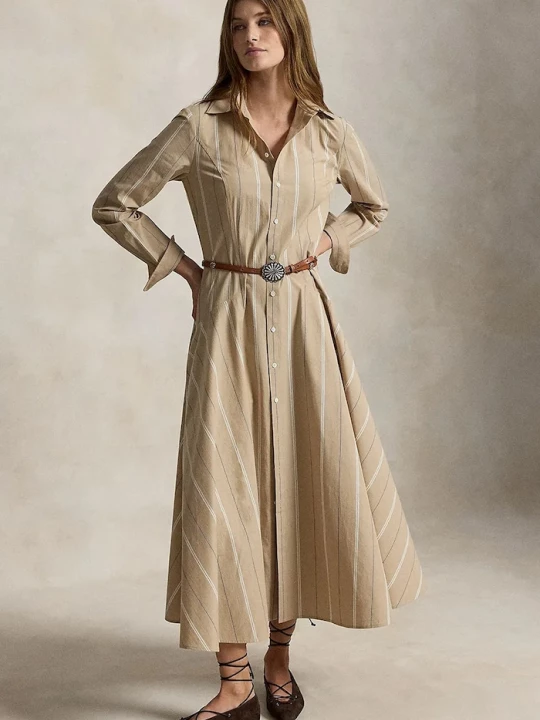 Obrázek produktu Polo Ralph Lauren rozšířené šaty bavlněné zelená