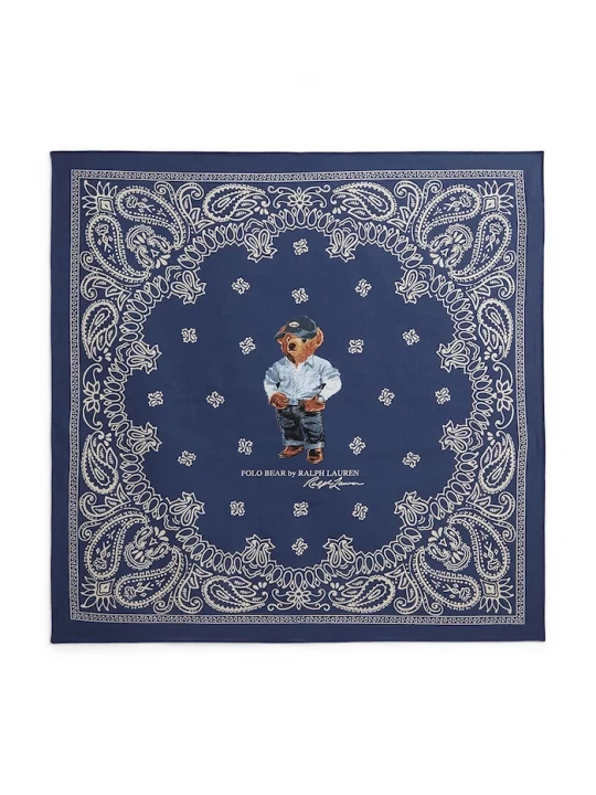 Obrázek produktu Polo Ralph Lauren šátek pánský bavlněný modrá